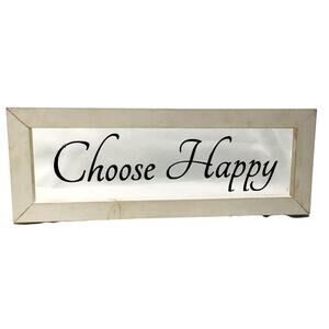 Motivational Art Print on Glass - “Choose Happy”